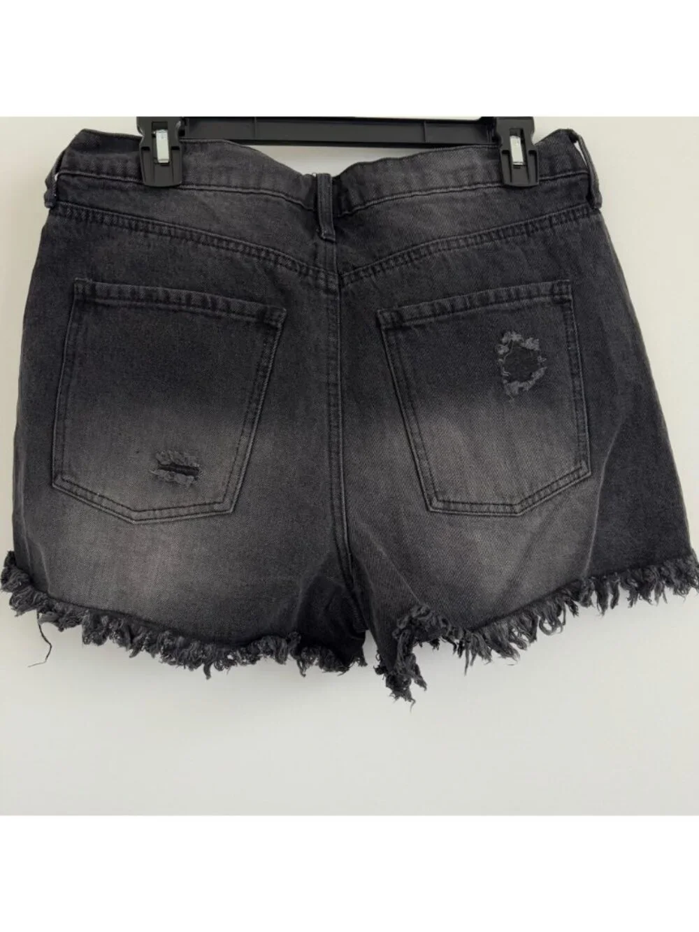 Fashion Nova Distressed Denim High Rise With Ripped Details Shorts Size 9